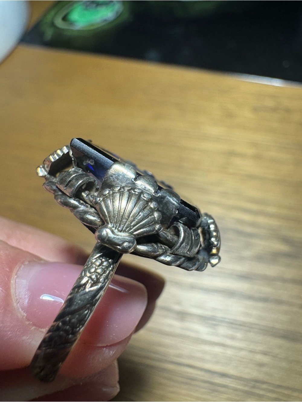 VINTAGE 950 SILVER STATEMENT RING - Picture 4 of 7